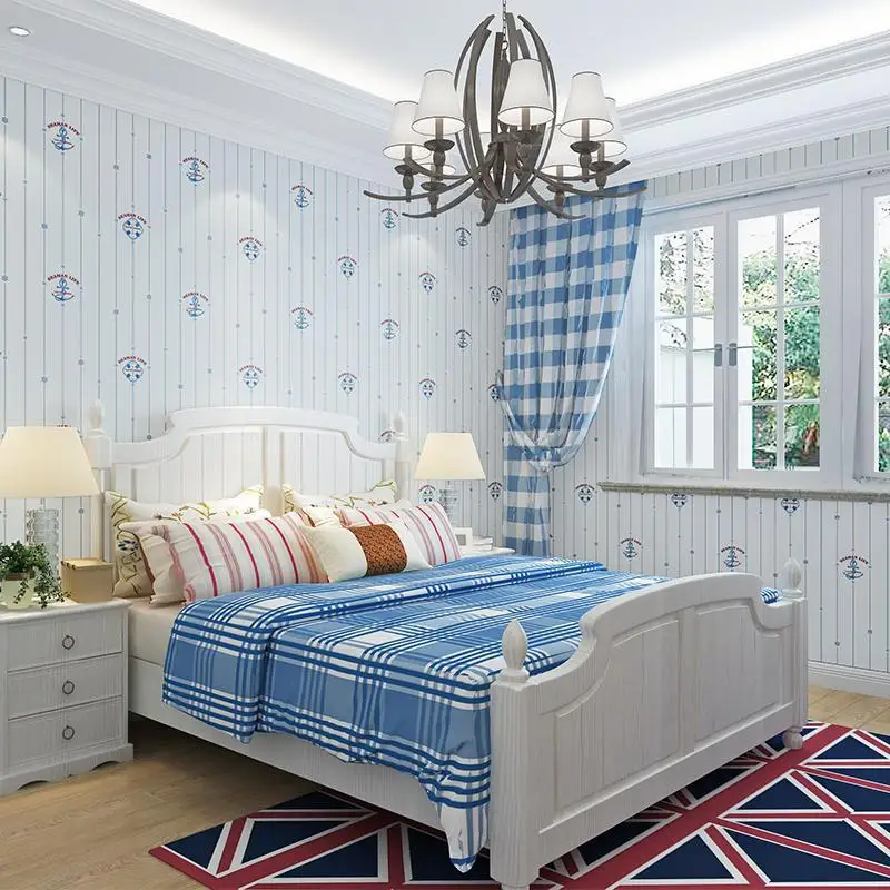 Новые винтажные обои для детской комнаты парусник мультфильм рулон столовая