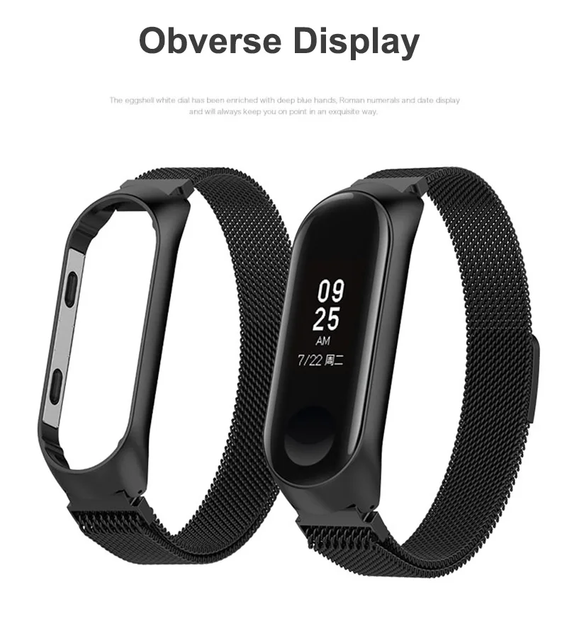 Ремешок для Xiaomi mi Band 4 металлический браслет для mi band 3 из нержавеющей стали ремешок для mi band сменные браслеты