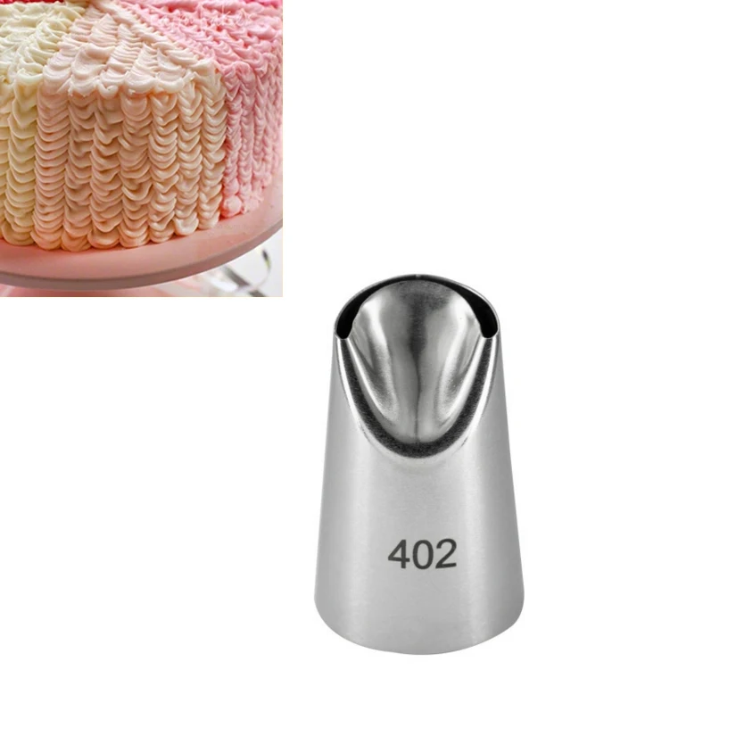 

Wholesale 10 pcs/lot 402# Ruffle Tips Stainless Steel Icing Piping Nozzles Cake Decorating Pastry Tip Sets Cupcake Tools
