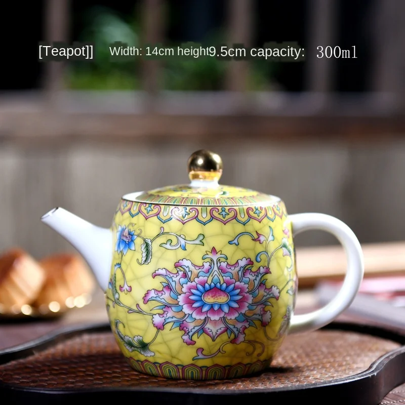 Эмалированный заварочный чайник керамический цветок для гриля ручной работы