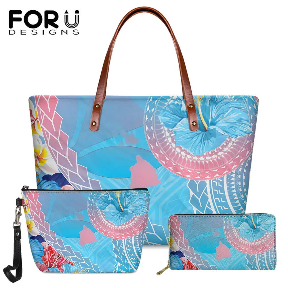 

FORUDESIGNS Гавайская карта Сладкая мечта Kanaka полинезийский Гибискус дизайн роскошная дизайнерская сумка женская Повседневная сумка на плечо Ж...