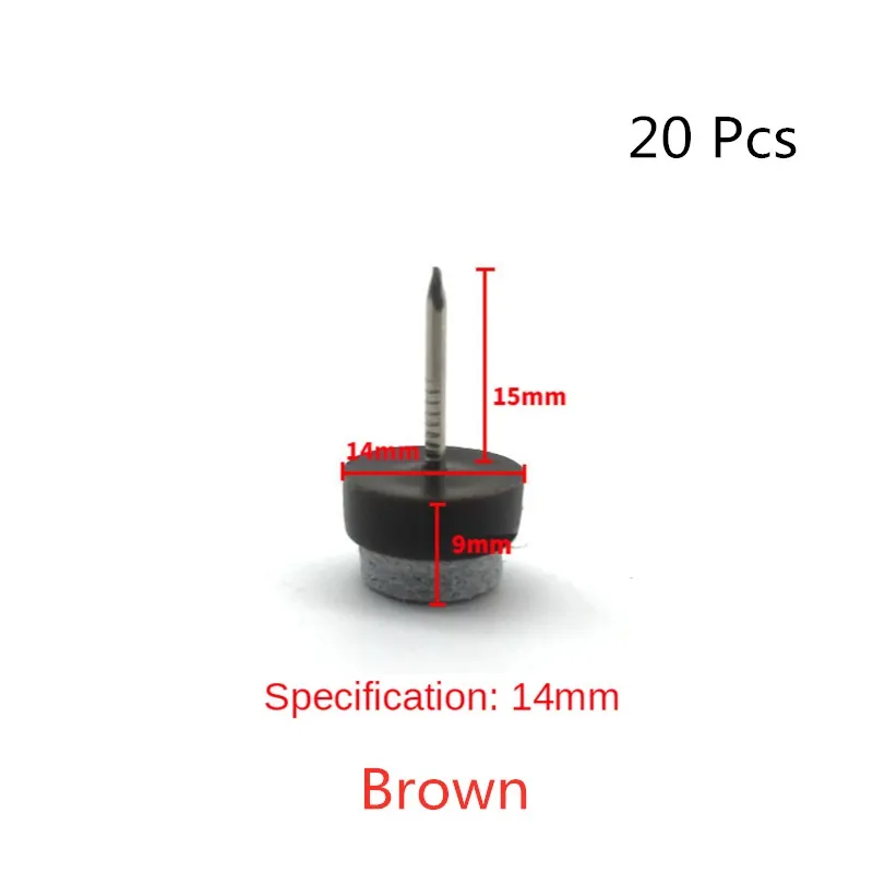 

20 Pcs/Lot 14mm Furniture Plastic Felt Anchor Nail Cabinet Table And Chair Scratch Proof Antiskid Foot Pad