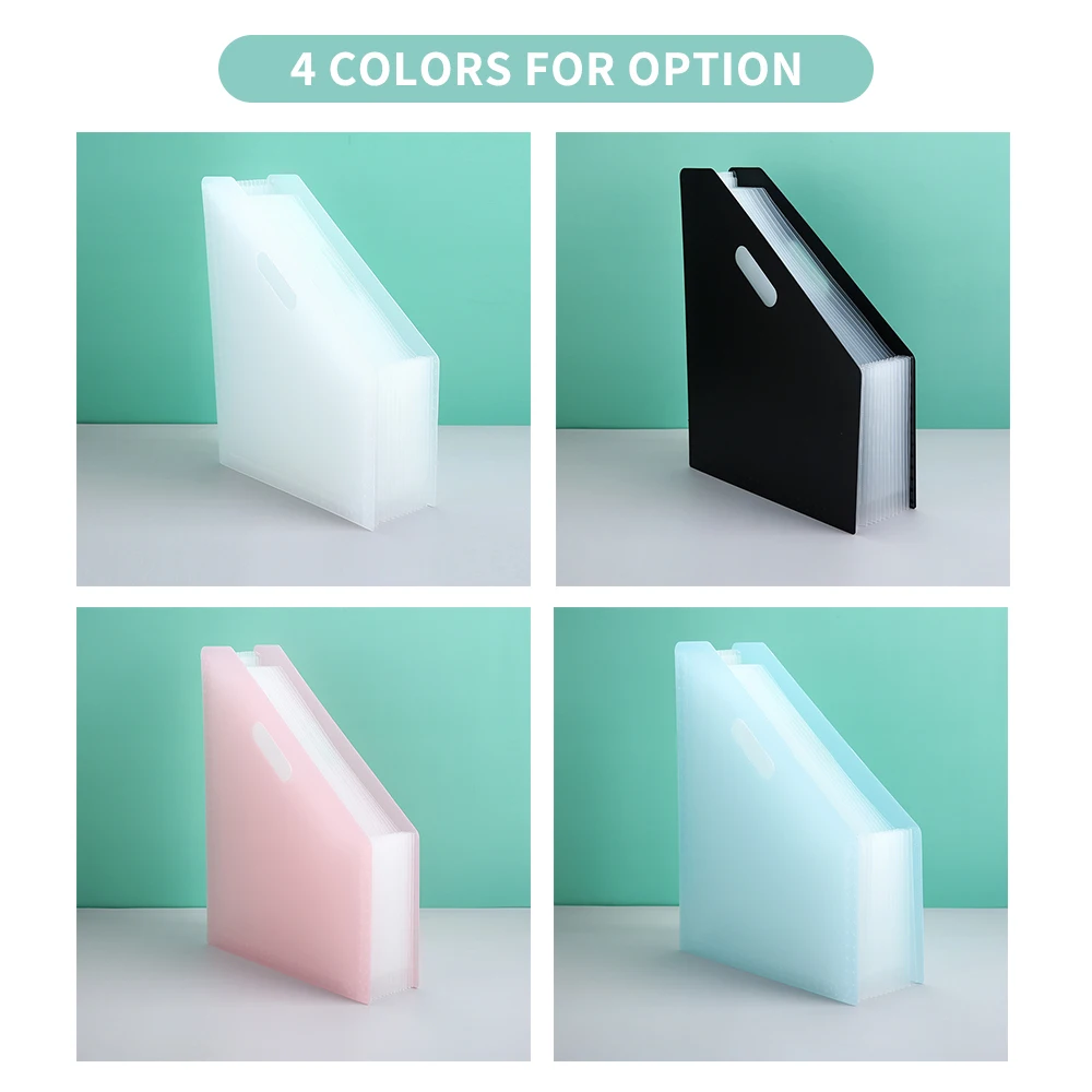 

A4 Organ Style File Holder Expandable Document Organizer Desktop File Rack Storage with 13 Compartments for Home School Office
