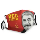 Красная страсть флаг СССР и Сталина маска против дымки Регулируемый Россия СССР коммунистической уход за кожей лица защитный респиратор рот муфельная печь