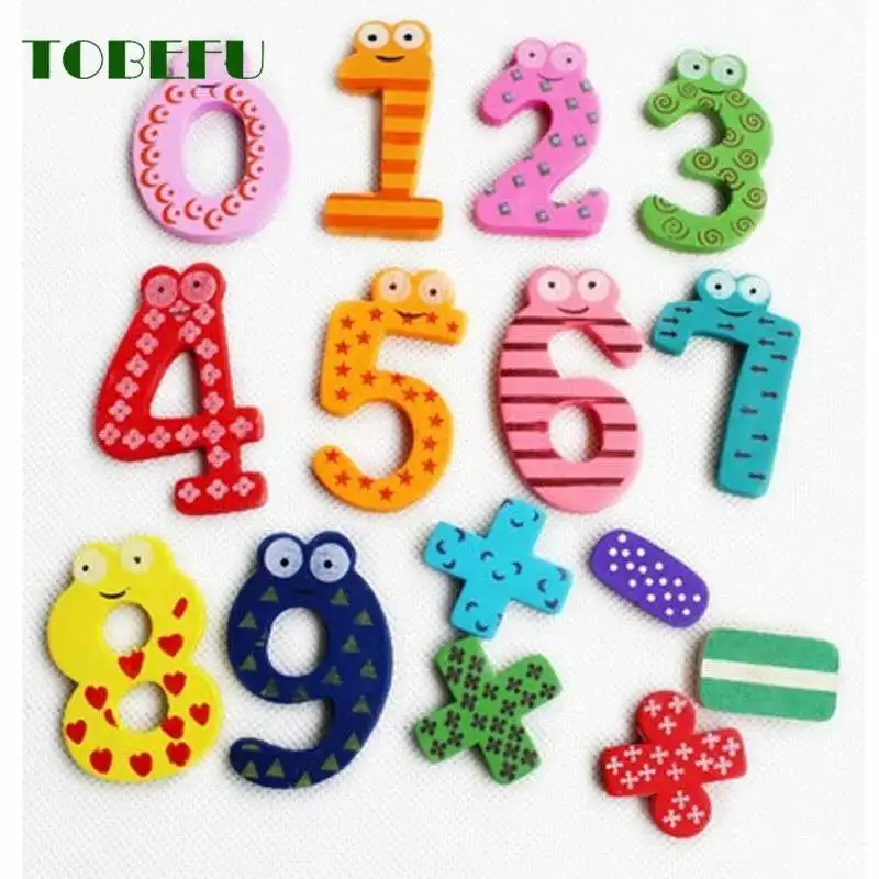 15 шт./компл. Монтессори Детские цифры холодильник Магнитные фигурки палочки