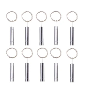 10 шт.лот, 1 м, 2 м, пробковые светодиодные Звездные гирлянды для бутылок вина, медный провод, лампа для рождества, праздника, нового года