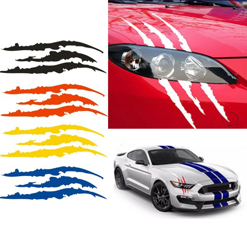 

Auto Car Sticker Reflective Monster Claw Scratch Stripe Marks Headlight Decal Car Stickers