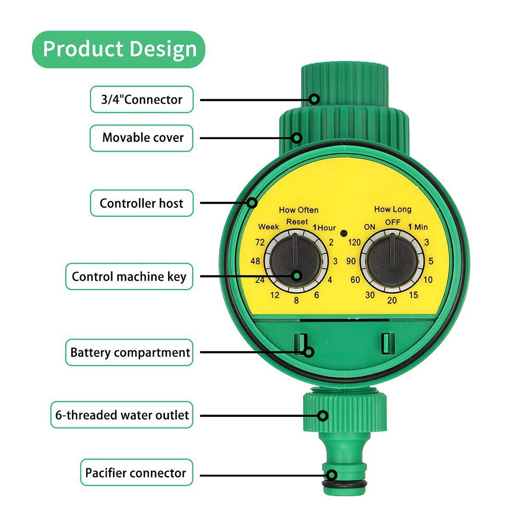 

Automatic Irrigation Controller Home Ball Valve Garden Watering Timer Hose Faucet Timer Outdoor Waterproof Automatic Water Timer