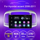 Автомобильный радиоплеер Android для Hyundai Accent 2006 2007 2008 2009 2010 2011 Автомобильная Мультимедийная система gps wifi swc головное устройство