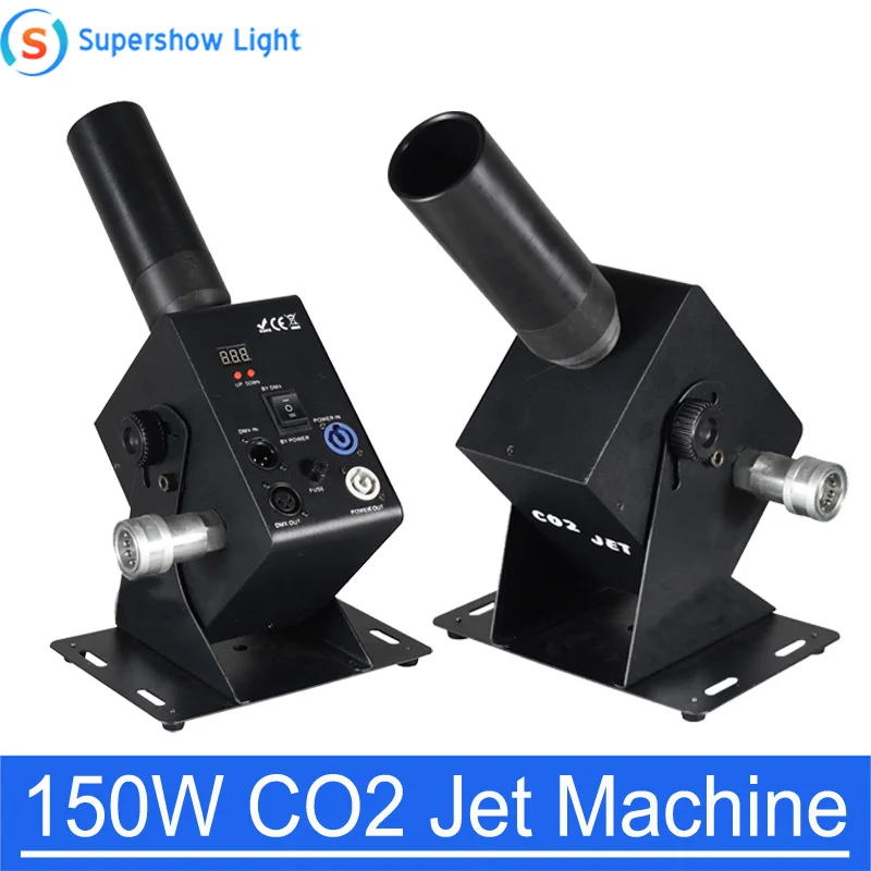 2 шт./лот 150 Вт CO2 струйная машина Cryo Jet DMX 512 взрывной туман для спецэффектов пушка