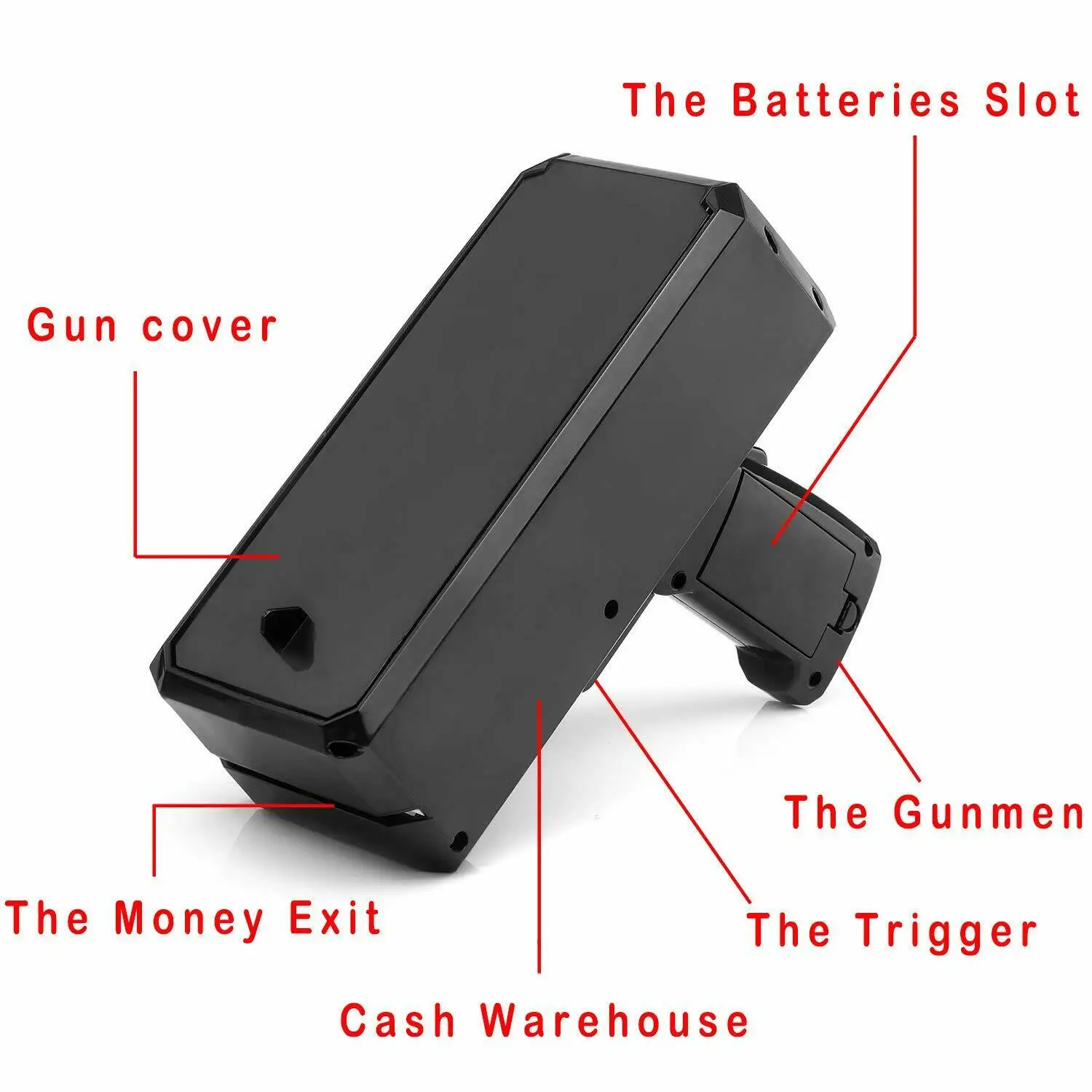 Пистолет для банкнот денежный пистолет денег Золотой 100 шт. пляжной вечеринки