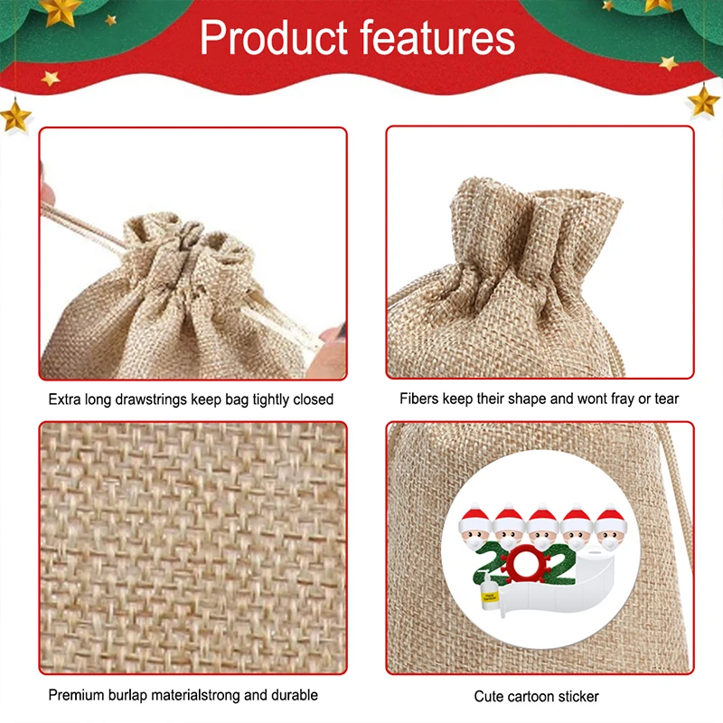 1 шт. креативный Рождественский Подарочный пакет Санта-Клаус мешок для конфет