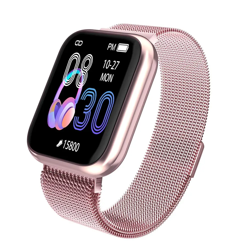 alloy pink LEMFO фитнес-трекер фитнес-браслет сердечный ритм кровяное давление мониторинг кислорода в крови шагомер калории здоровье браслет - Цвет: alloy pink