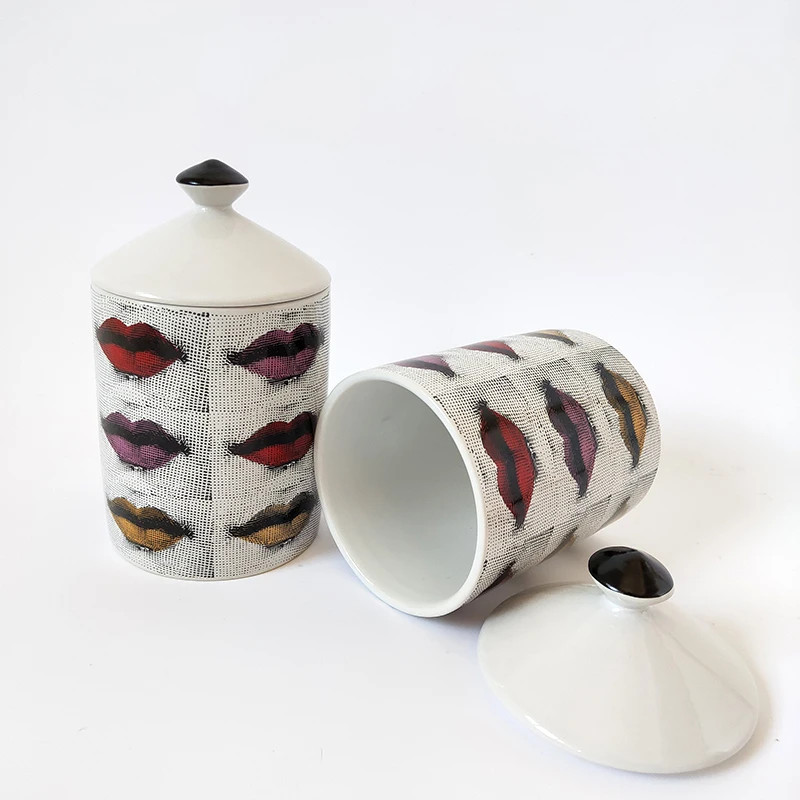 Подсвечник в стиле ретро Женская банка для хранения лица керамическая подставка