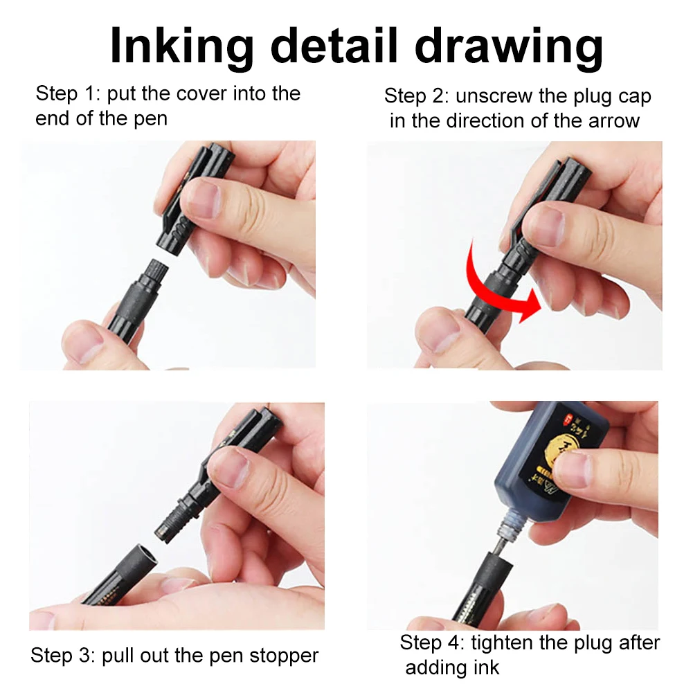 Ручка для каллиграфии ручные ручки с буквами кисти маркеры письма черными