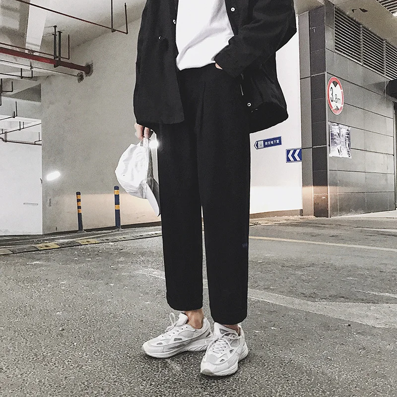 EWQ/мужская одежда 2020 Новое поступление Осенние повседневные Прямые брюки до