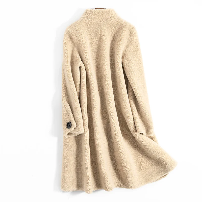 Осенне-зимнее пальто женская одежда 2020 натуральное меховое шерстяная куртка