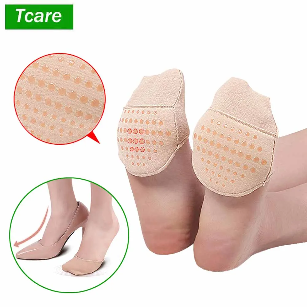 Дышащие женские носки Tcare 1 пара, нескользящая подошва, подкладка для передней части стопы, носки, накладки - изображение