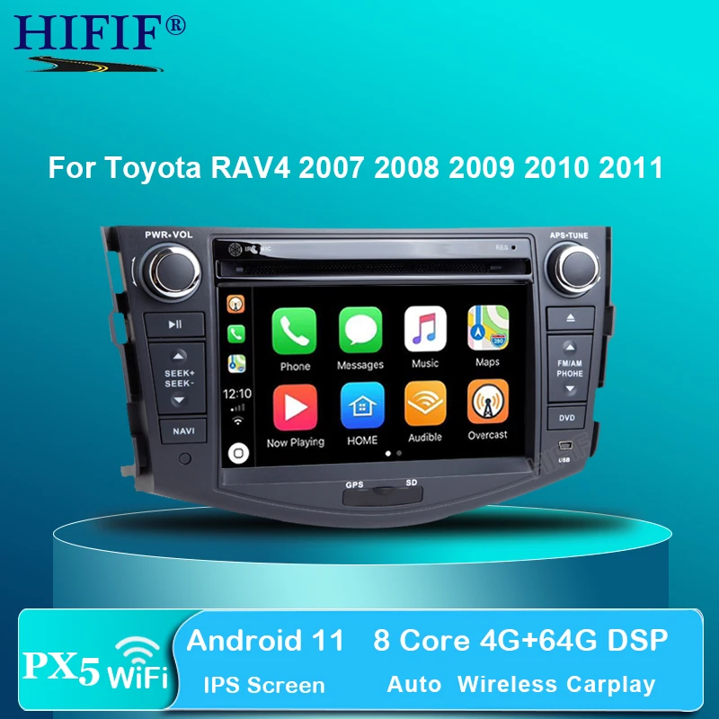 

Новинка! Автомобильный dvd-плеер IPS DSP, Android 11, для Toyota RAV4, Rav 4, 2007, 2008, 2009, 2010, 2011, 2 din, 1024*600, автомобильный dvd, gps, Wi-Fi, rds