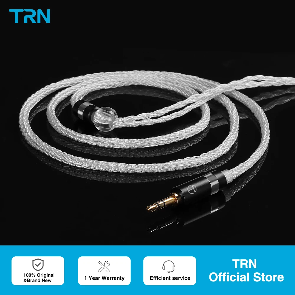 Litz com Conector Fones de Ouvido Cabo para kz Núcleo Prata Banhado Occ Cobre 2pin Atualizado Zsx Zax vx V90s Mt1 Pro Trn t8 16