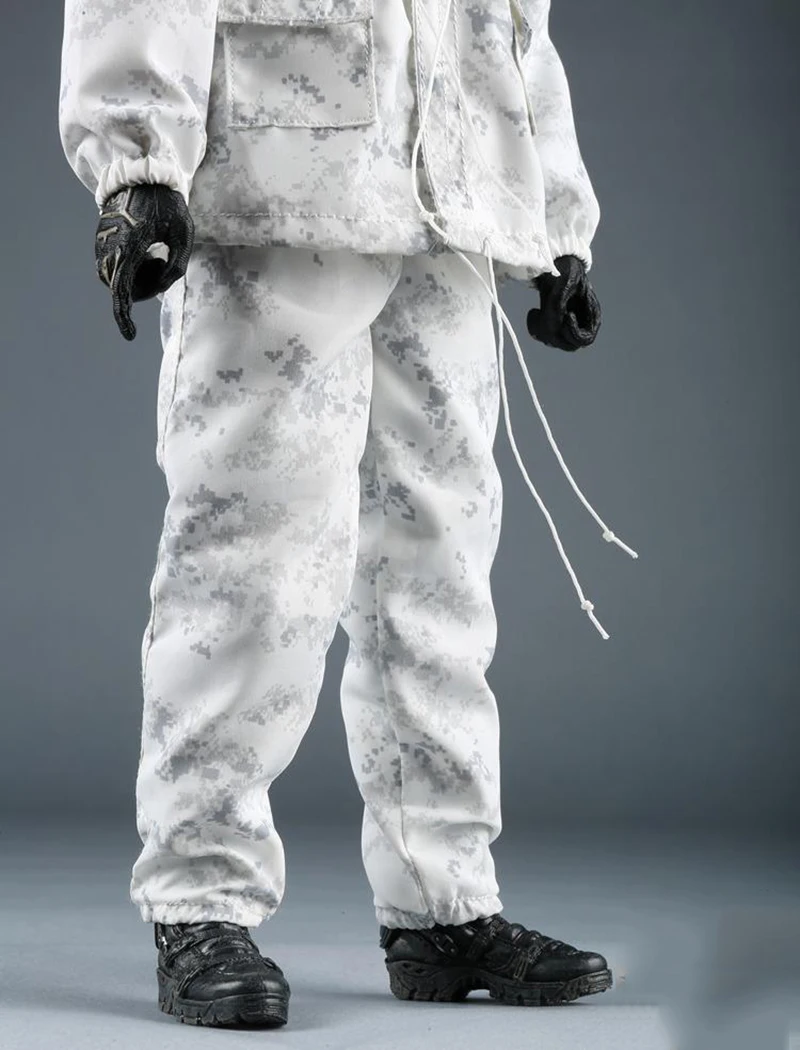 

1/6 American Navy Seal Snow Digital Camouflage Military Suit Costume Coat Pants for 12" Collectible Action Figures Doll Toys