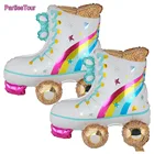 2 шт. радужные воздушные шары на роликах BoomBox Radio баллоны с гелием 70s 80s 90s ретро тематические хип-хоп принадлежности для дня рождения Globos