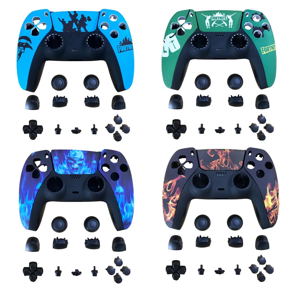 

Wireless PS5 gamepad Replacement Shell For DualSense Controller Button Trim Front And Rear Cover Accessories