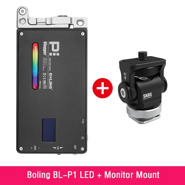 Option 1 Карманный BL-P1 RGB светодиодный видео светильник с регулируемой яркостью полноцветный студийный Vlog светильник для фотосъемки с кронштейном 360 для DSLR камеры - Цвет: Option 1