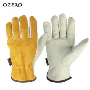 OZERO рабочие перчатки из воловьей кожи мужские рабочие сварочные защитные садовые спортивные мото-водительские износостойкие перчатки 1008
