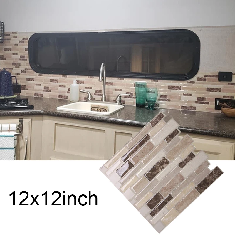 

3D Self-adhesive Epoxy Mosaic Wall Stickers Waterproof Oil Interior Decor Decals