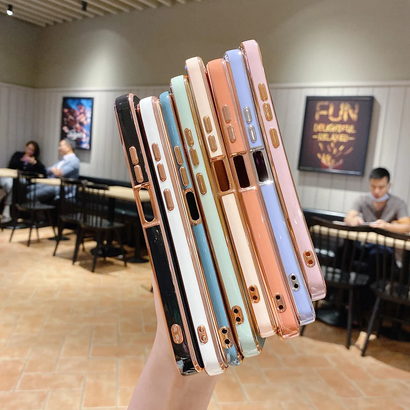 love heart square plating phone case for xiaomi mi poco x3 pro x 3 nfc gt x4 m4 pro 4g 5g poko x3pro m3 f3 silicone fundas cover free global shipping