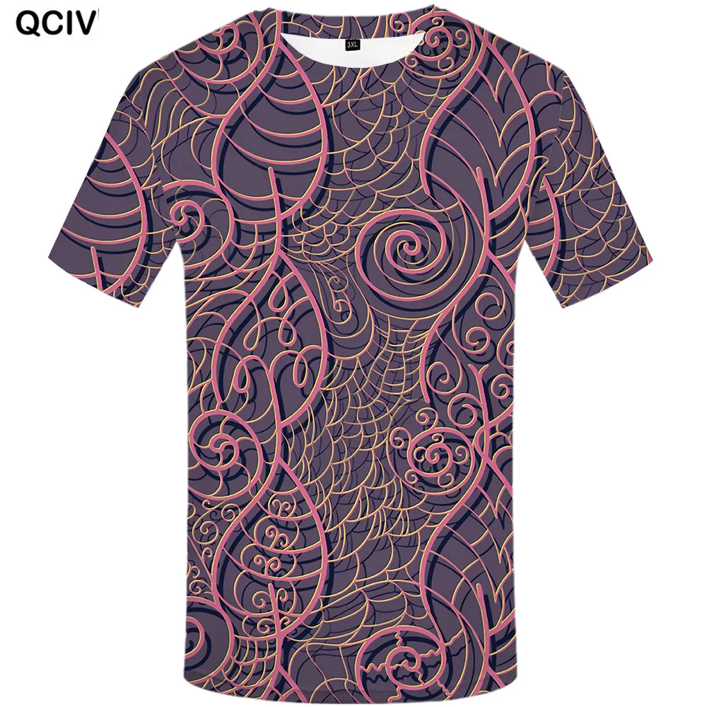 QCIV психоделическая Футболка мужская абстрактная аниме одежда Цветочная рубашка