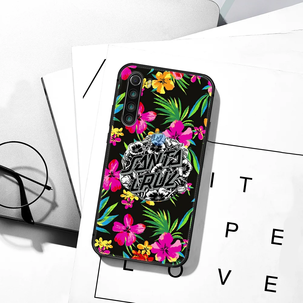 

Art Santa Cruz Skateboard Brand Phone Case For XIAOMI Redmi 8 9 9C Note 6 7 8 9 9S K20 K30 K40 Pro Plus black Prime Silicone