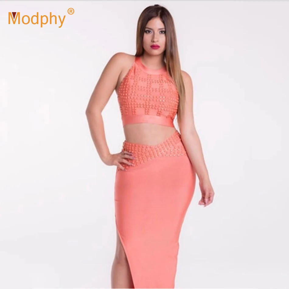 Новинка осени 2019 роскошный клубный бандажный комплект из 2 предметов: Топ без