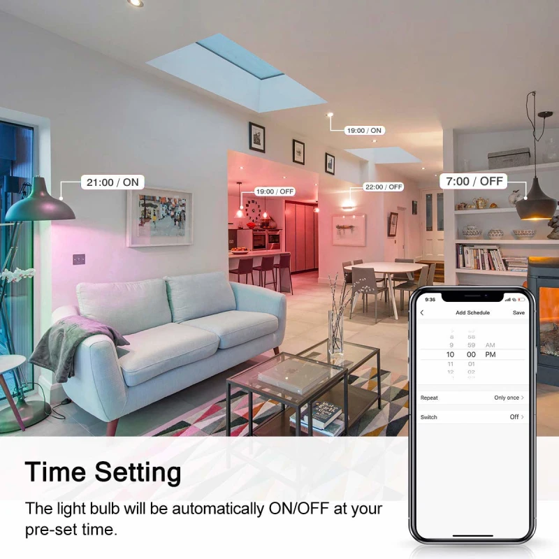 

GU10 Spotlight WiFi Smart Light Bulb 4W RGB+CW 2700-6500K Smart Bulb App Remote Control RGB Light Lamp For Alexa Google Home