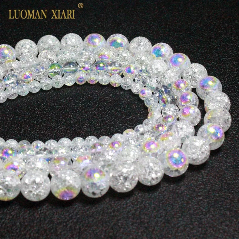 Оптовая торговля ААА покрытием красочные белый снег трещины стекло кристалл