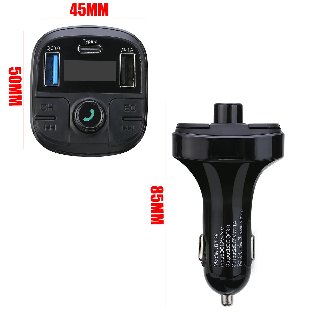 Беспроводной fm-передатчик с поддержкой tf-карты громкой связи USB зарядное