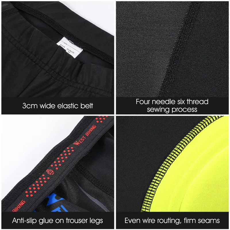 WEST BIKING женское гоночное нижнее белье с 3D подушечками велосипедные шорты Coolmax