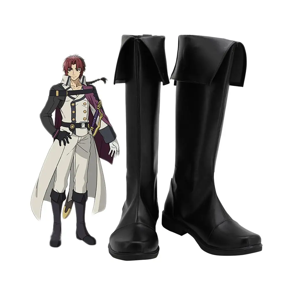 

Seraph of the End Crowley Eusford Cosplay Boots Black Shoes Owari no Seraph Boots Cosplay Custom Made