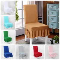 wedding spandex chair cover with skirt all around half style lycra stretch elastic hotel party home decoration