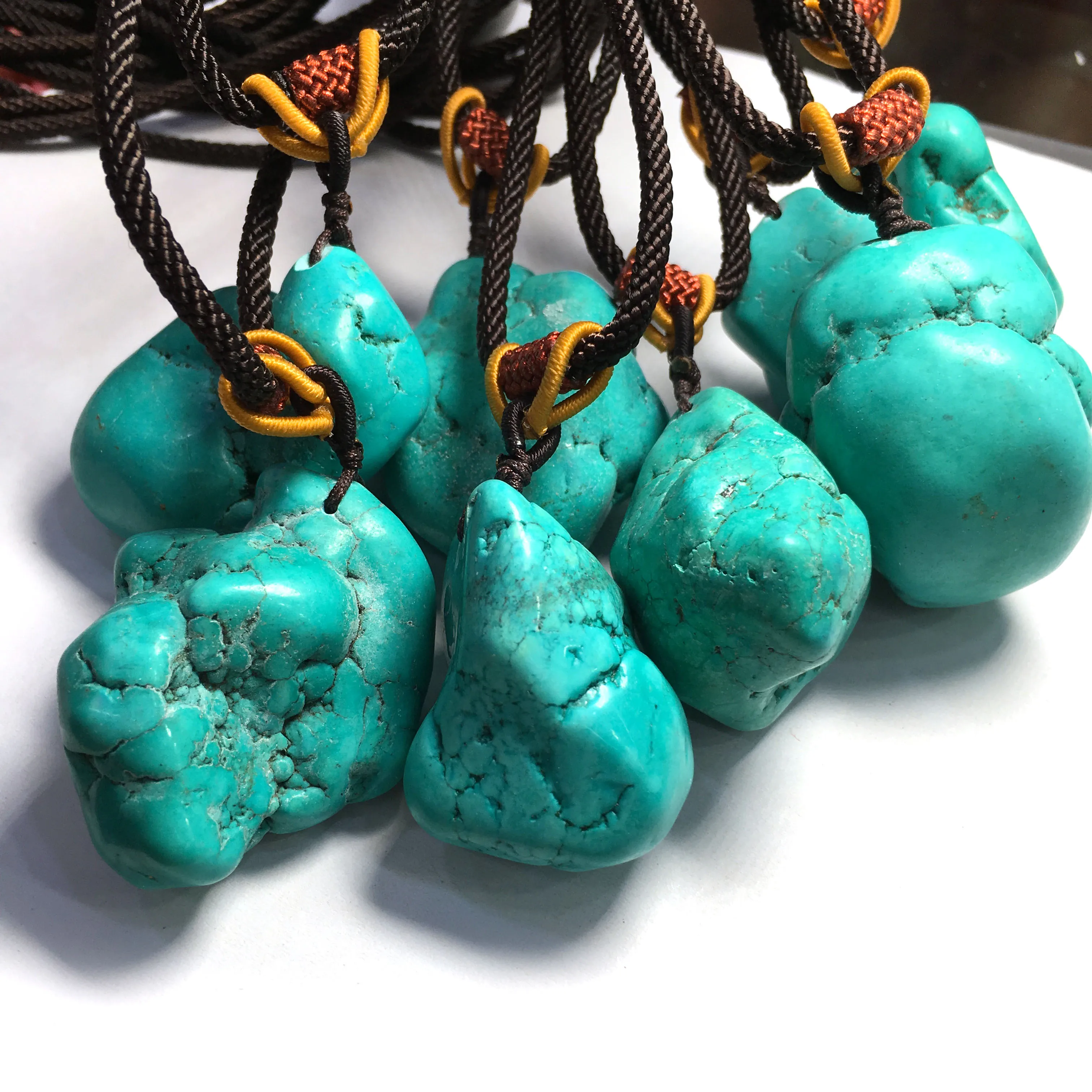 

Turquoises Necklace-30x40-40x50mm-length 38cm temperament Natural stone Necklace Beaded Charm Necklace Accessory Jewelry