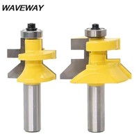 waveway 2pc 8mm shank v groove matched tongue router bit set for wood w premium ball bearings milling cutter woodwork