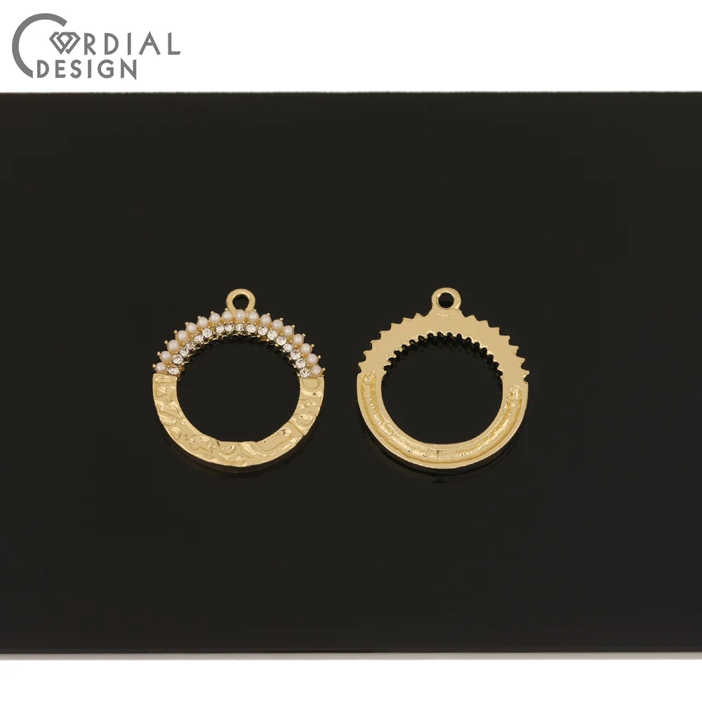 

Cordial Design 50Pcs Jewelry Accessories/Rhinestone Pendant/Earrings Connectors/Geometry Shape/DIY Making/Hand Made/Charms