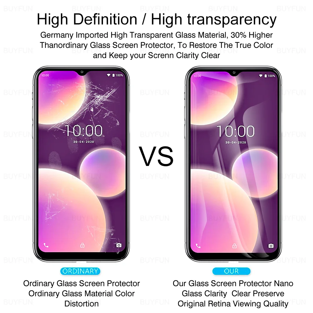 

Screen Protector For Wiko View 4 Lite 6.52 inche Tempered Glass For Wiko View 4 Y81 View 5 View 5 plus protective glass