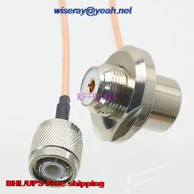 

DHL/EMS 50 pcs Cable 10FT TNC male to UHF SO239 female bulkhead 90 degree angle RG316 Pigtail jumper cable -A2