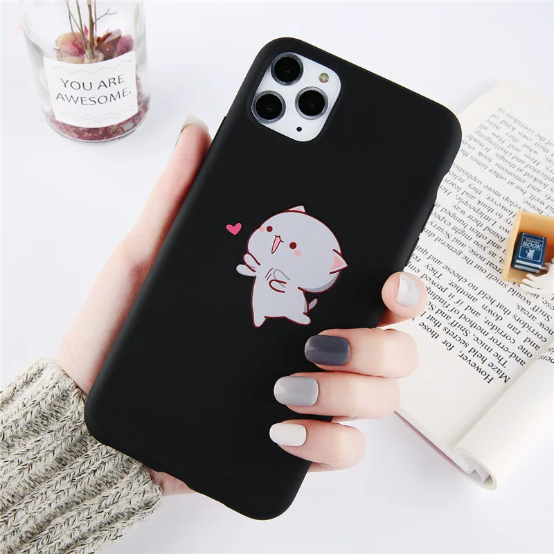 AC8941 Moskado желтый жираф Кот Чехол для телефона для iPhone 11 X XS Max XR Мягкий силиконовый чехол для iPhone 7 8 6 6s Plus Симпатичные чехлы с героями мультфильмов - Цвет: AC8941