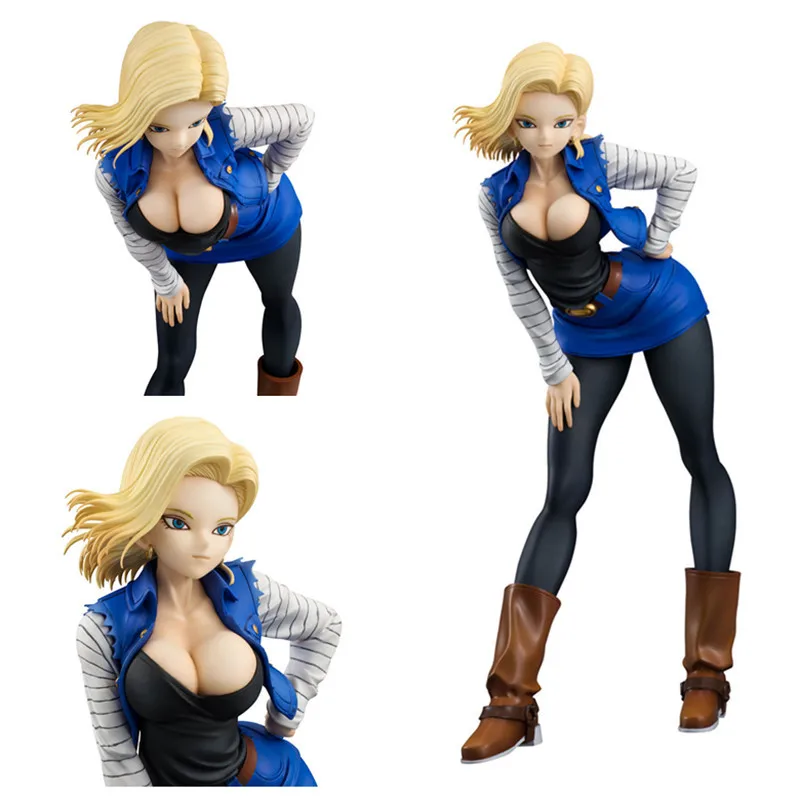 

20CM Anime Dragon Ball Sexy Character Model Android 18 Action Figure Doll Home Office Desktop Decoration Kids Toy Gifts