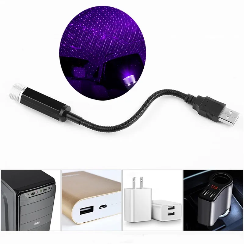 Декоративная USB-лампа светодиодсветодиодный крыша автомобиля звезда светильник