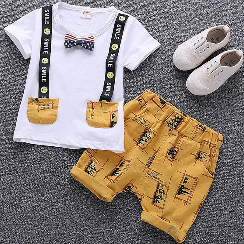 Boys' Clothing sets Summer Children Cartoon New Kids Cotton Cute Sets Baby Boy Outfit Costumes Set | Мать и ребенок