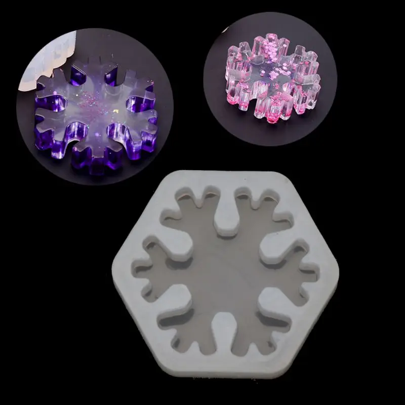 

3D Snowflake Silicone Mold Epoxy Resin Casting Jewelry DIY Craft Jewelry Tools 85LB